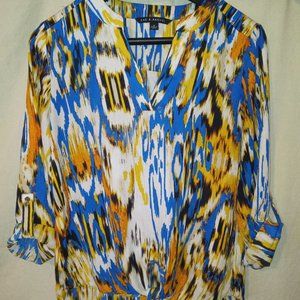 Zac & Rachel Long Sleeve Front Tie Button Up Top